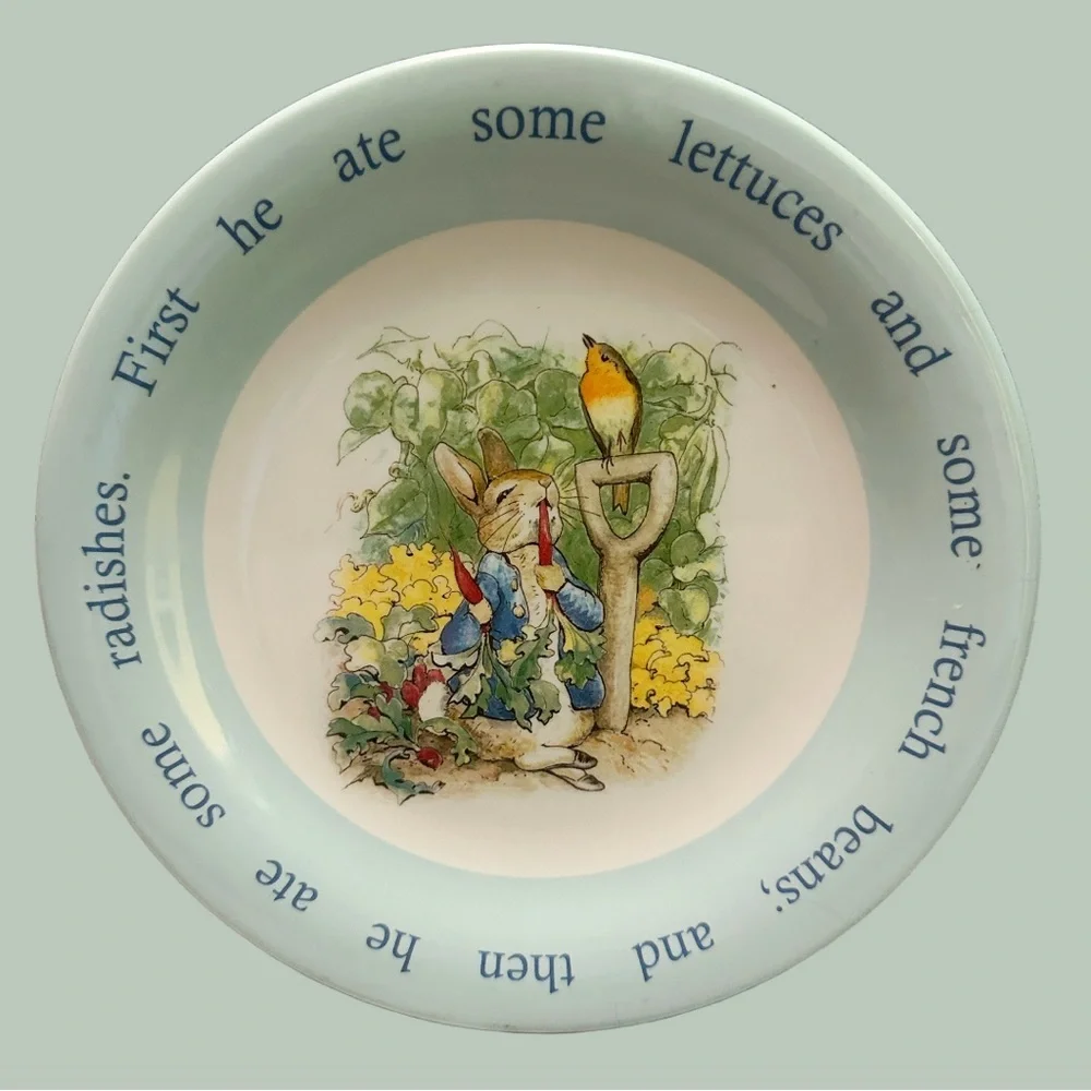 Pottery Barn Kids Storybook Plate Set - Green, Red, Blue